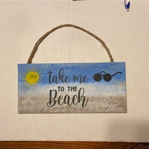 Take Me to the Beach wood sign